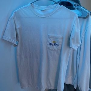 Mens old row corona tshirt- white